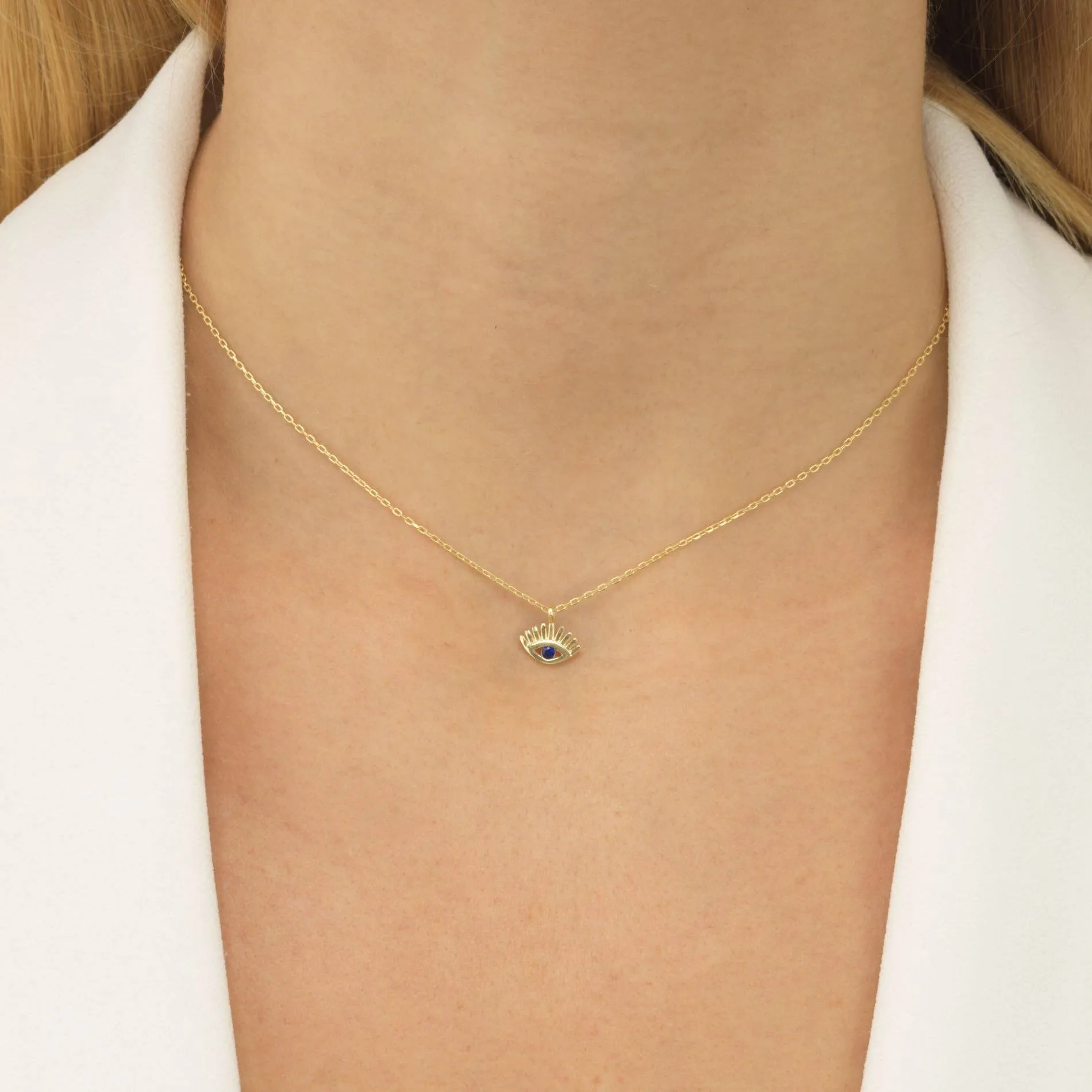 Evil Eye Lash Necklace