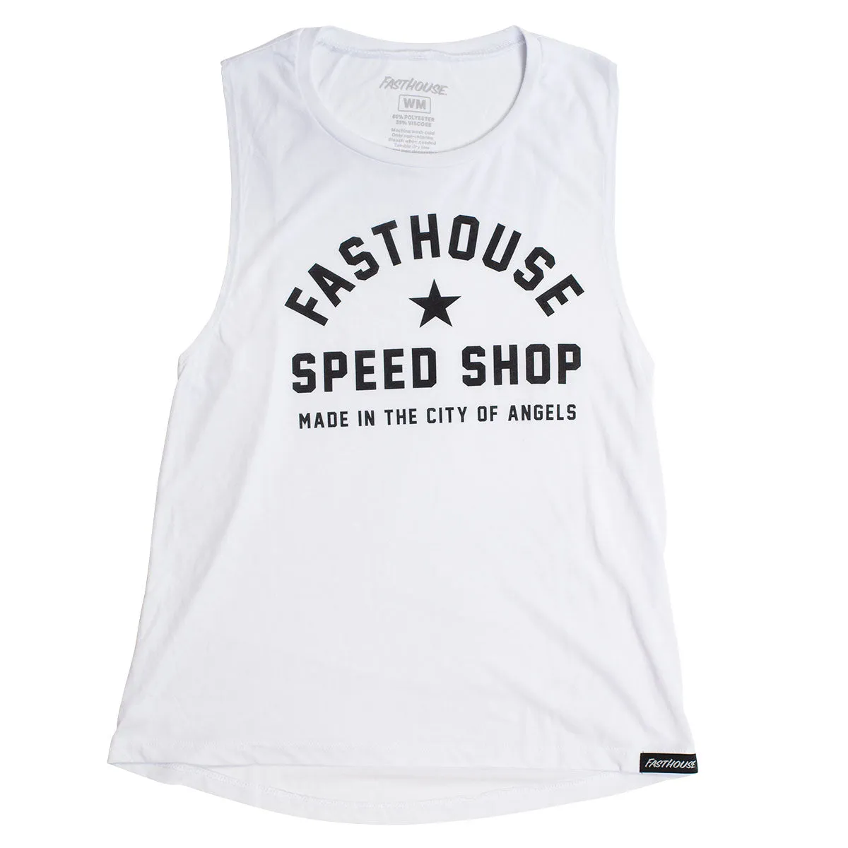 Fast Life Womens Muscle Tank - White