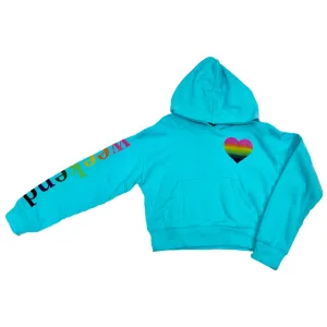 FBZ Rainbow Heart Weekend Aqua Hoodie