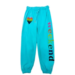 FBZ Rainbow Heart Weekend Aqua Joggers