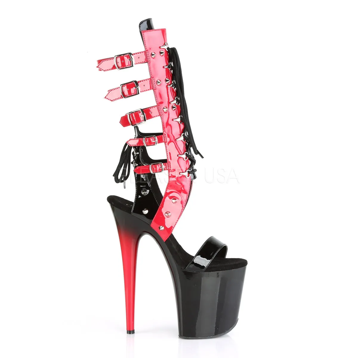 FLAMINGO-800-38  Black-Red Patent/Black-Red