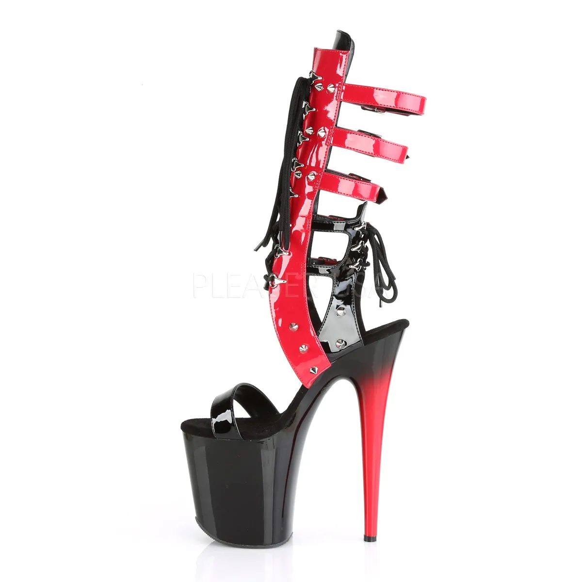 FLAMINGO-800-38  Black-Red Patent/Black-Red