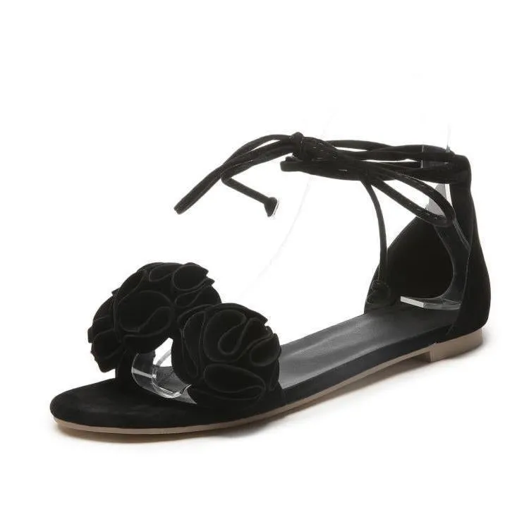 Flower Strappy Soft Bottom Sandals