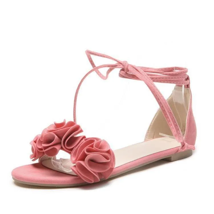 Flower Strappy Soft Bottom Sandals