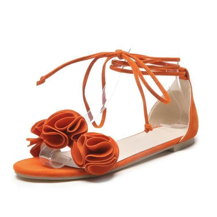 Flower Strappy Soft Bottom Sandals