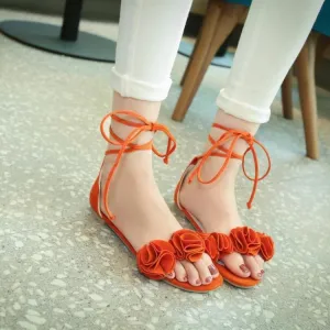 Flower Strappy Soft Bottom Sandals