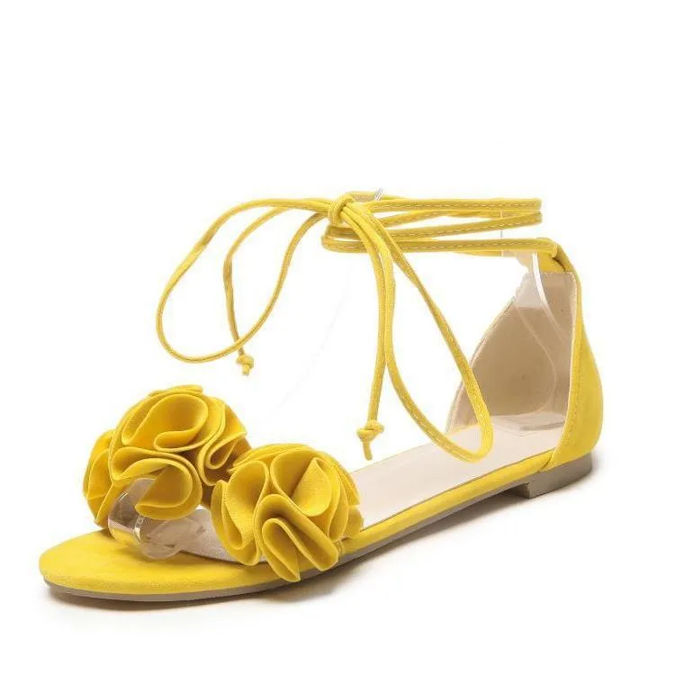 Flower Strappy Soft Bottom Sandals