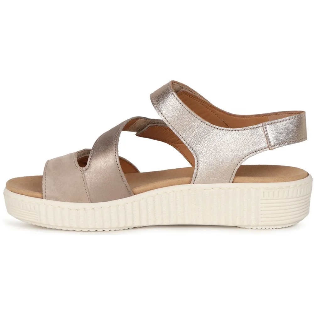 Gabor Ball (Marigold) Taupe Metallic Sandals