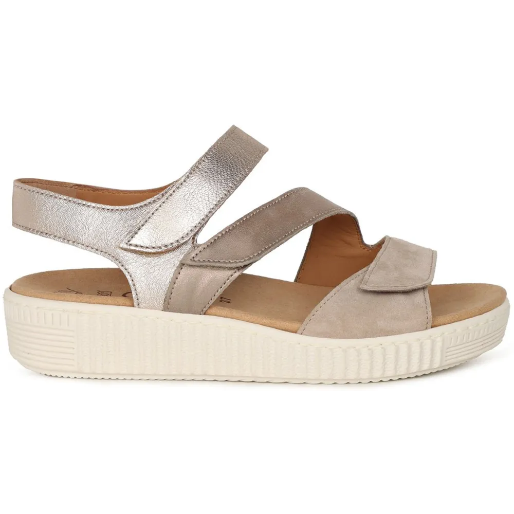 Gabor Ball (Marigold) Taupe Metallic Sandals
