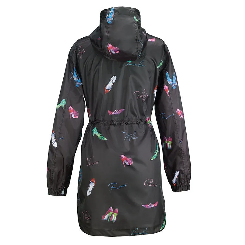 Galleria Designer 100% Waterproof Raincoat Compact Pack-a-Way Shoe Craze Size S to XL