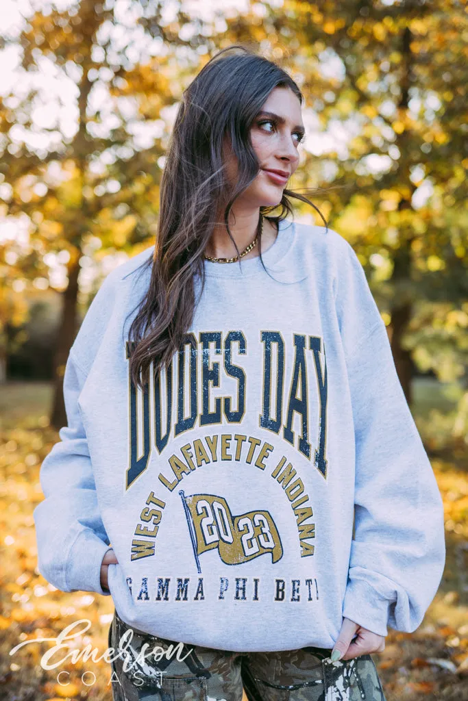 Gamma Phi Beta Dudes Day Banner Sweatshirt