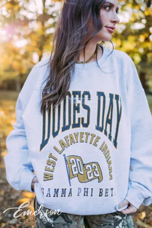 Gamma Phi Beta Dudes Day Banner Sweatshirt