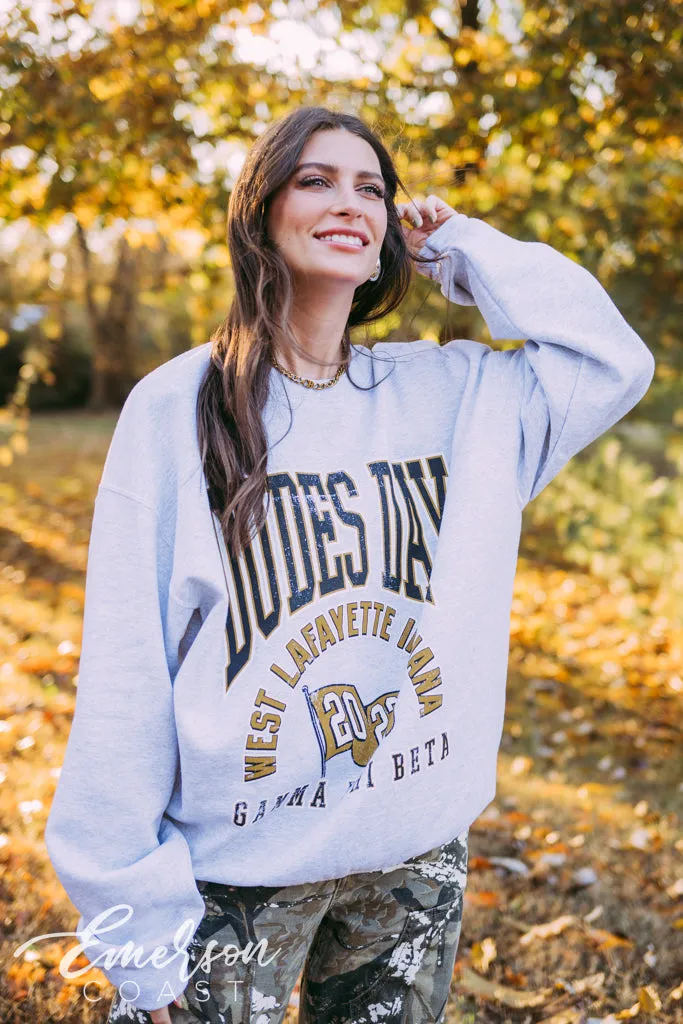 Gamma Phi Beta Dudes Day Banner Sweatshirt