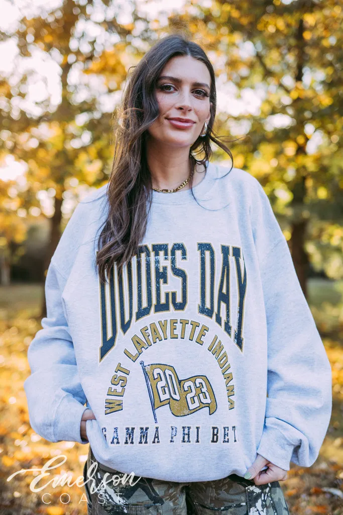 Gamma Phi Beta Dudes Day Banner Sweatshirt