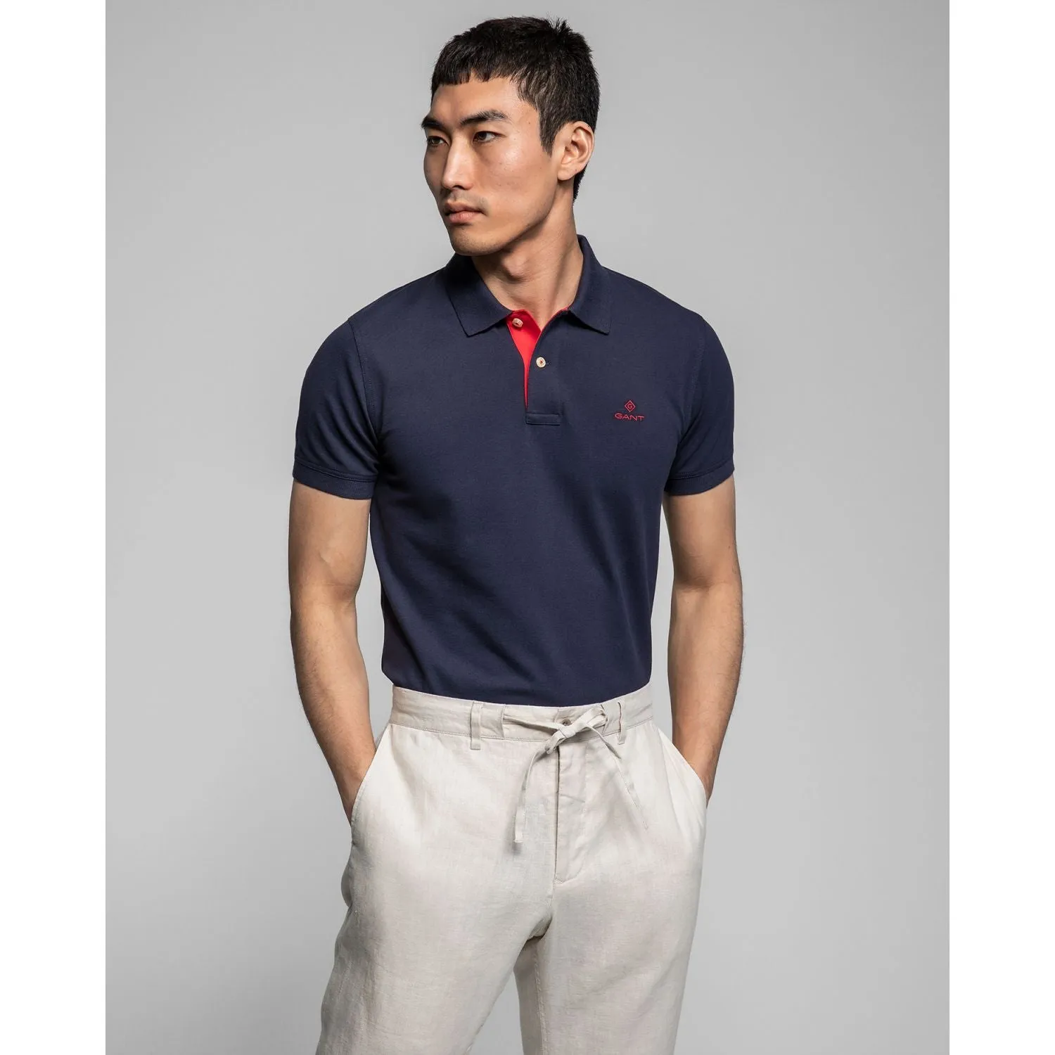 Gant Mens Contrast Collar Pique Polo