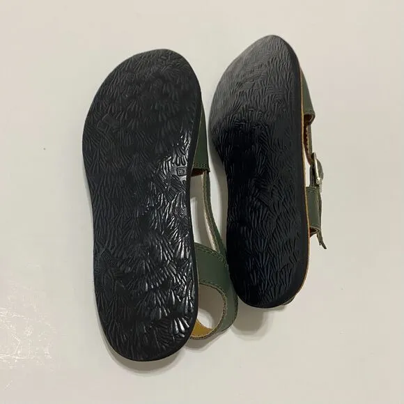 Guah Ebanas Kids Sandal Green Leather Handmade Size 30 (US 12.5) New