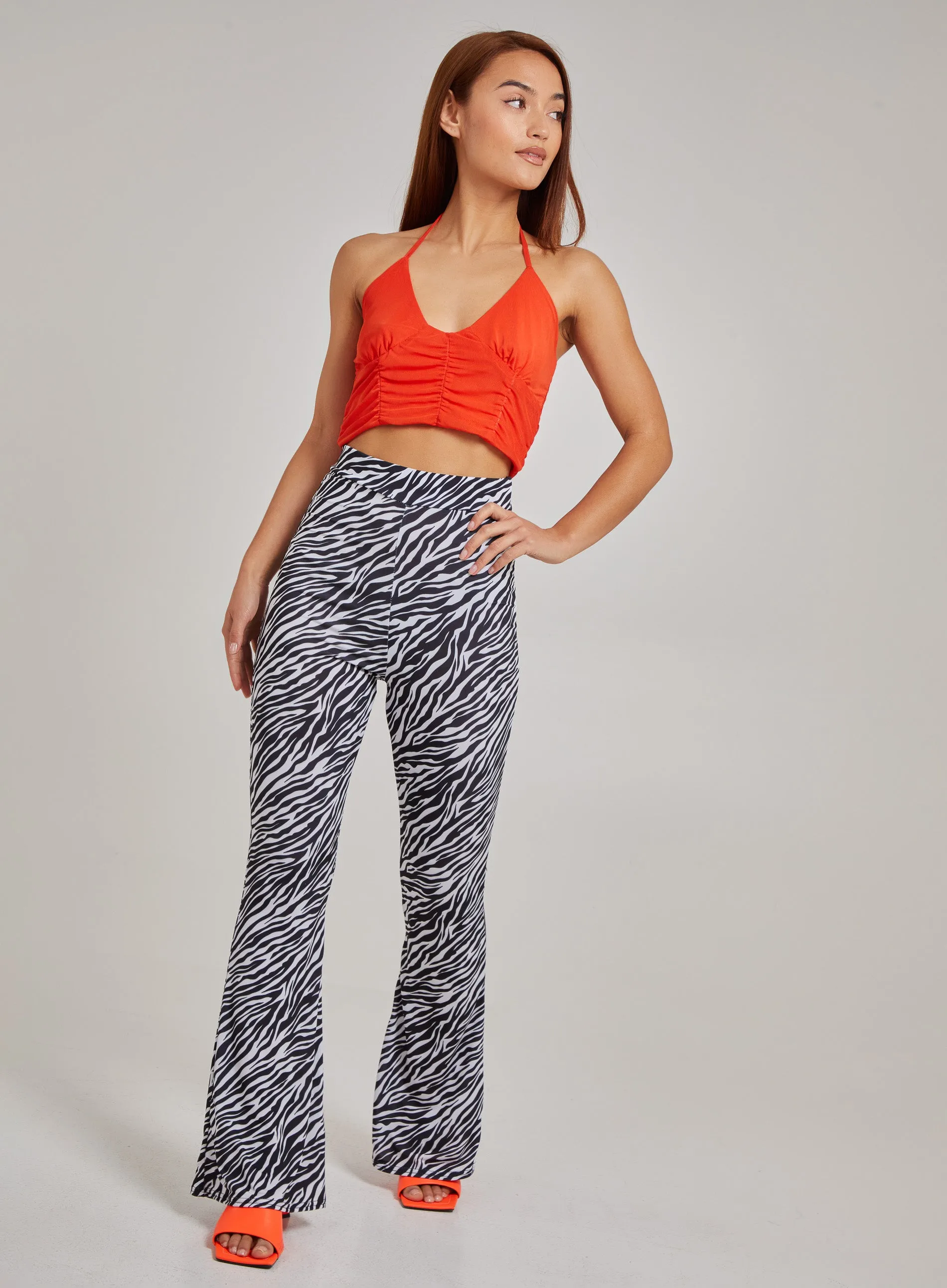 Halterneck Cross Over Mesh Bralette