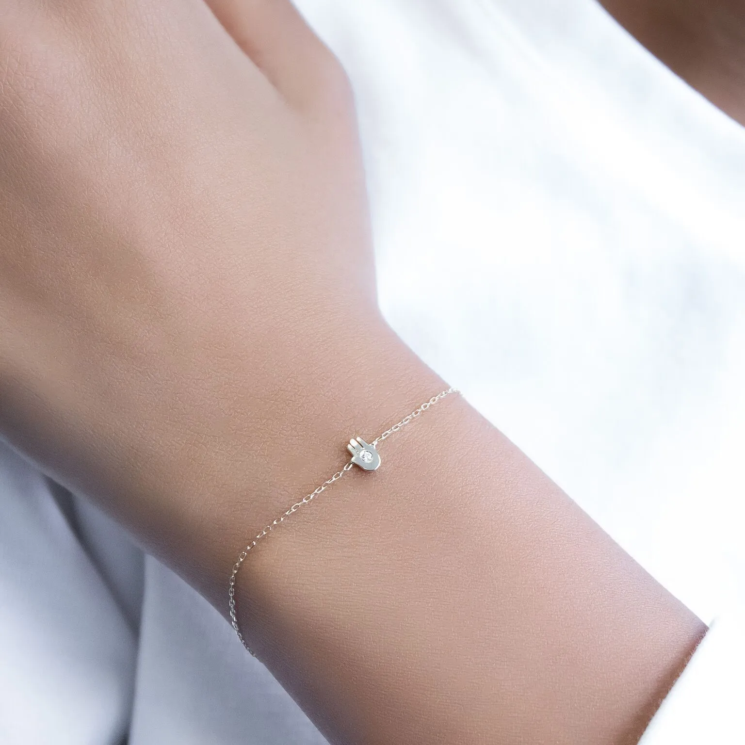 Hamsa Bracelet 14K