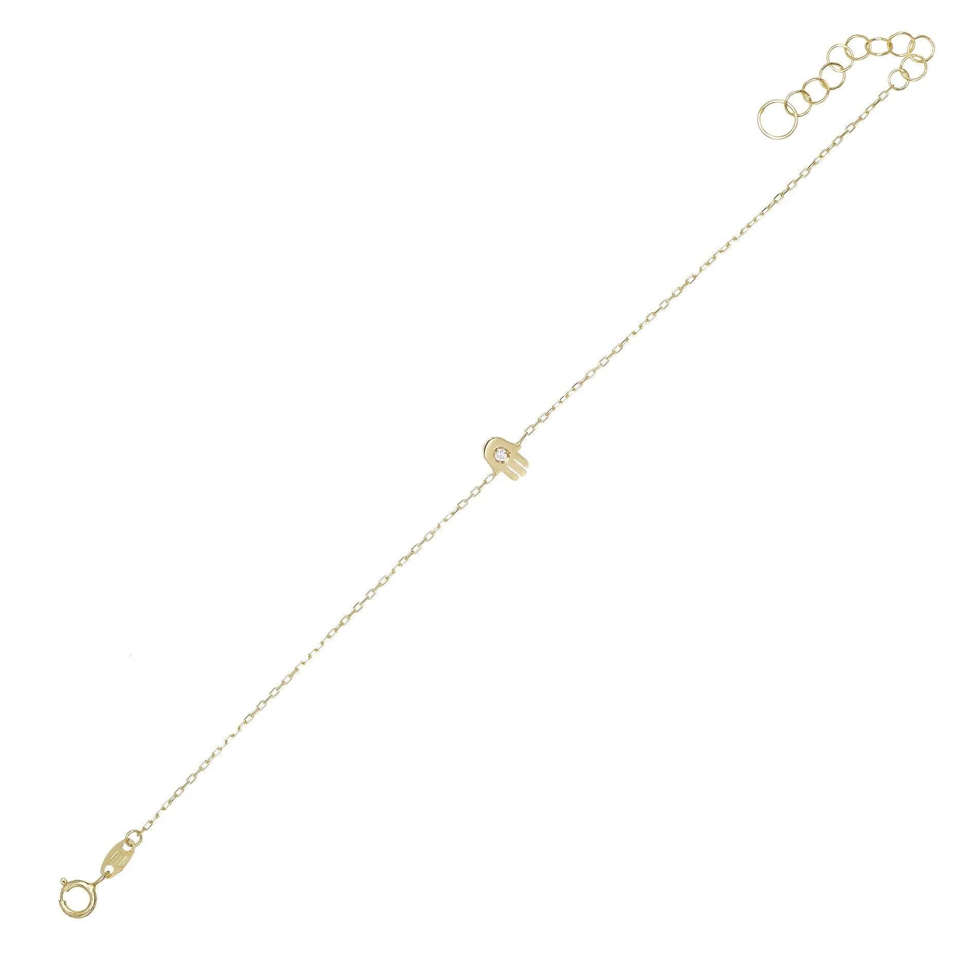 Hamsa Bracelet 14K