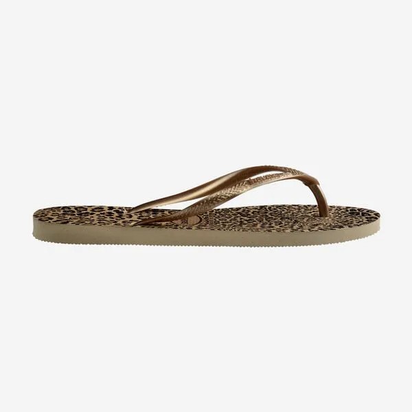 Havaianas Slim Animals Sand Gold Leopard