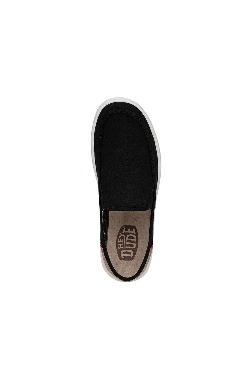 Hey Dude Women's Sunapee Craft Linen Black Shoes
