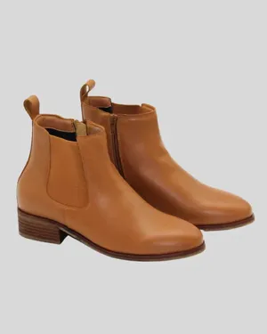 Human Shoes Swim Tan Leather Ankle Boots
