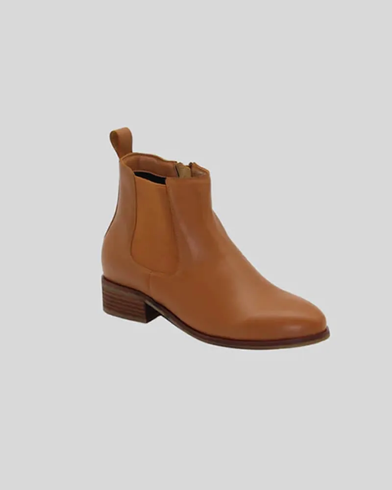 Human Shoes Swim Tan Leather Ankle Boots