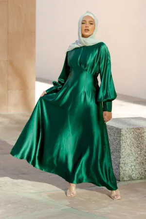 Imelda Batwing Dress - Emerald