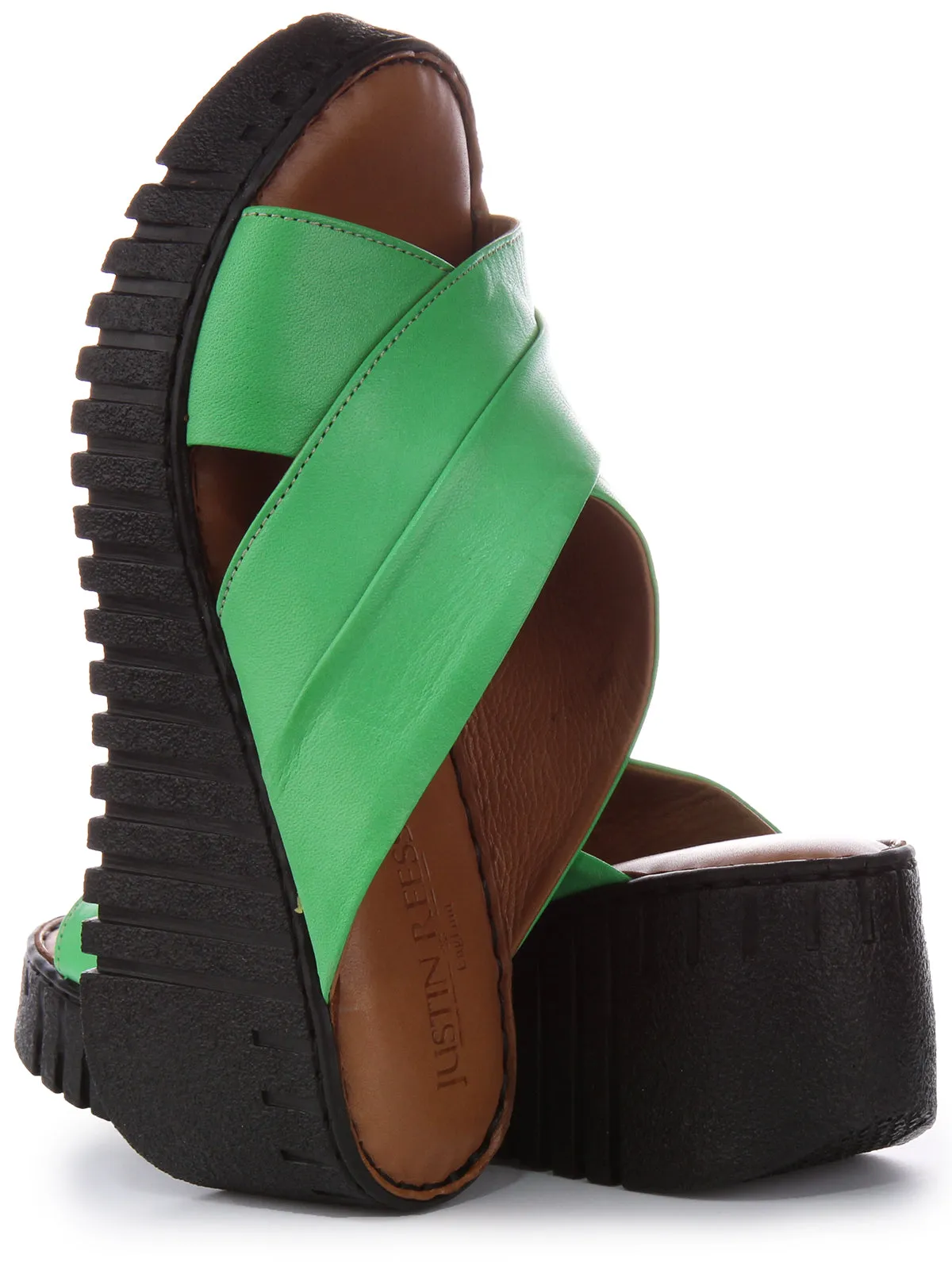 Justinreess England Camile Soft Footbed In Green For Women | Secret Sale