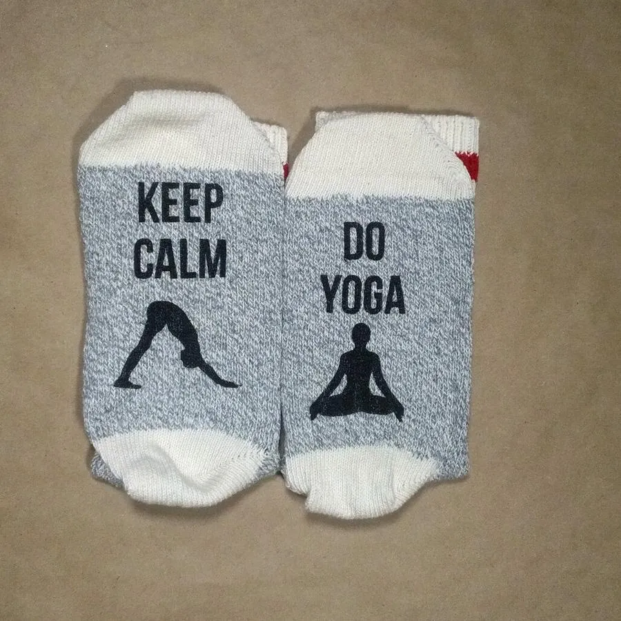 Keep Calm, Do Yoga Unisex Cotton Socks
