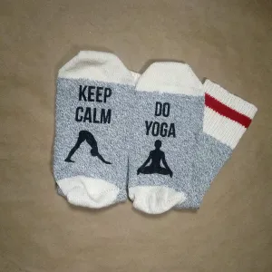 Keep Calm, Do Yoga Unisex Cotton Socks