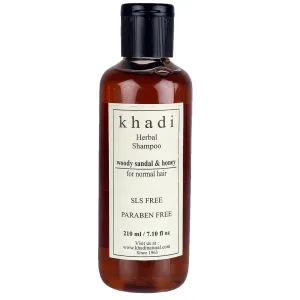 Khadi Natural Woody Sandal & Honey Herbal Shampoo Sls & Paraben Free 210ml