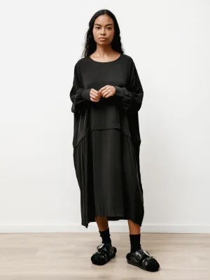 kise II dress - textured tencel black