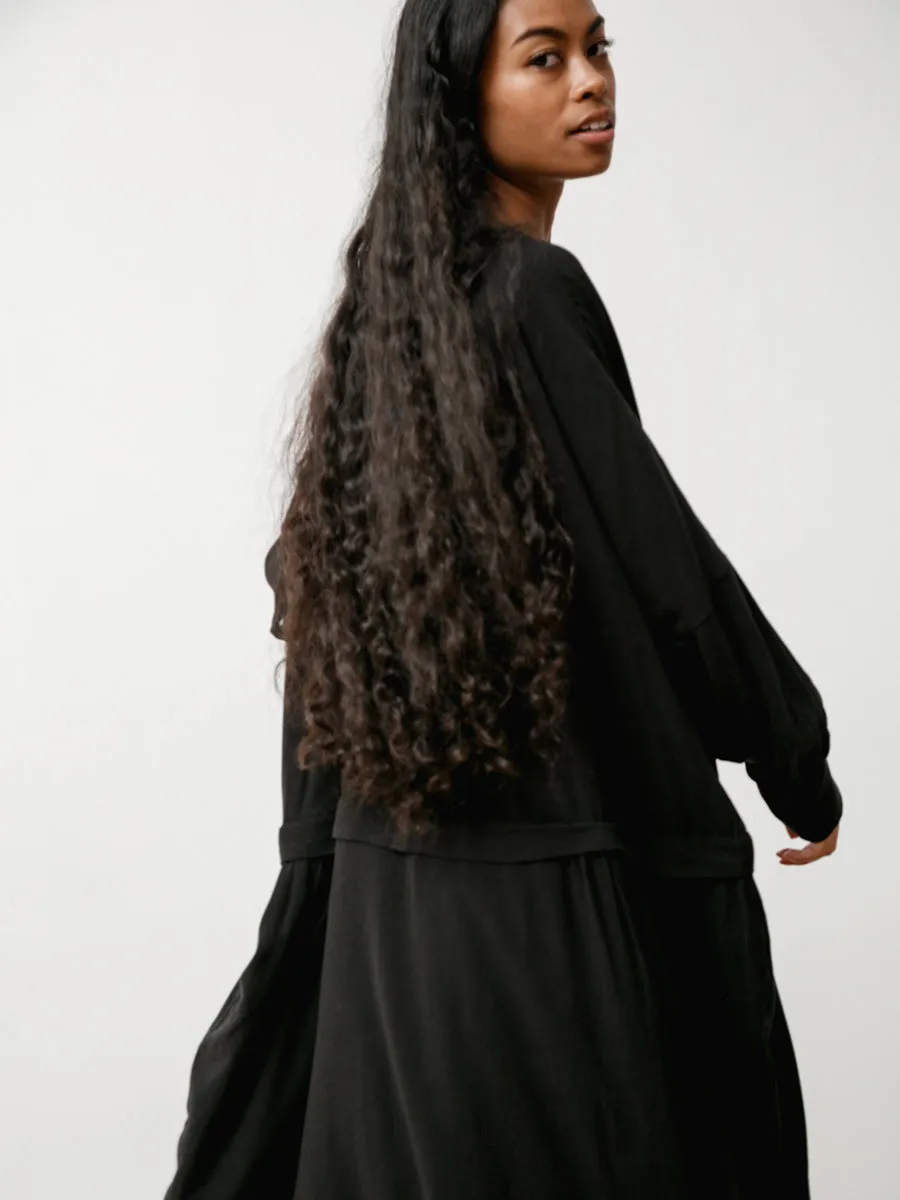 kise II dress - textured tencel black