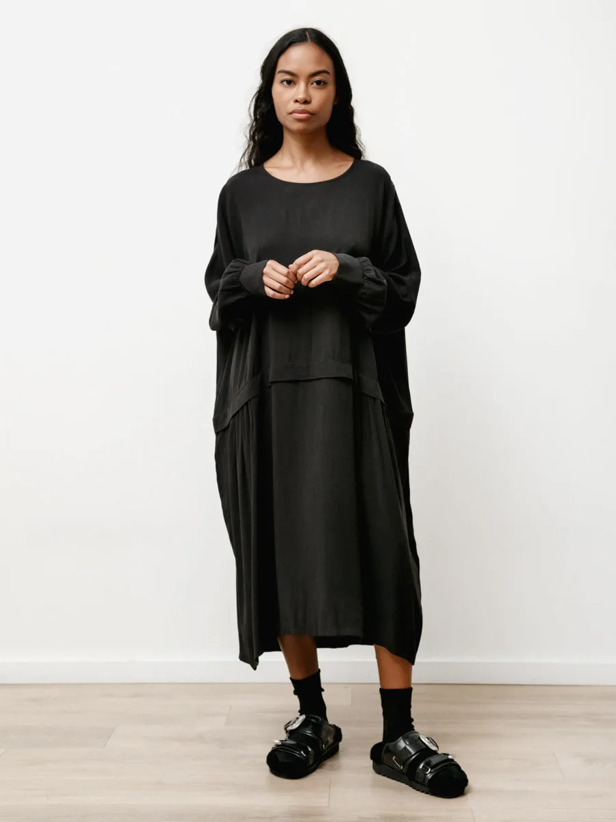 kise II dress - textured tencel black