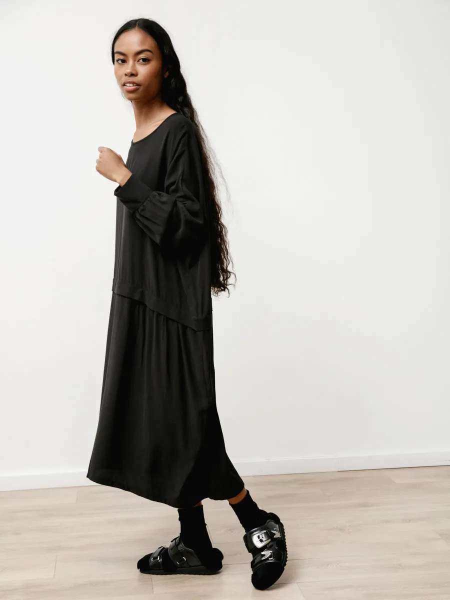 kise II dress - textured tencel black