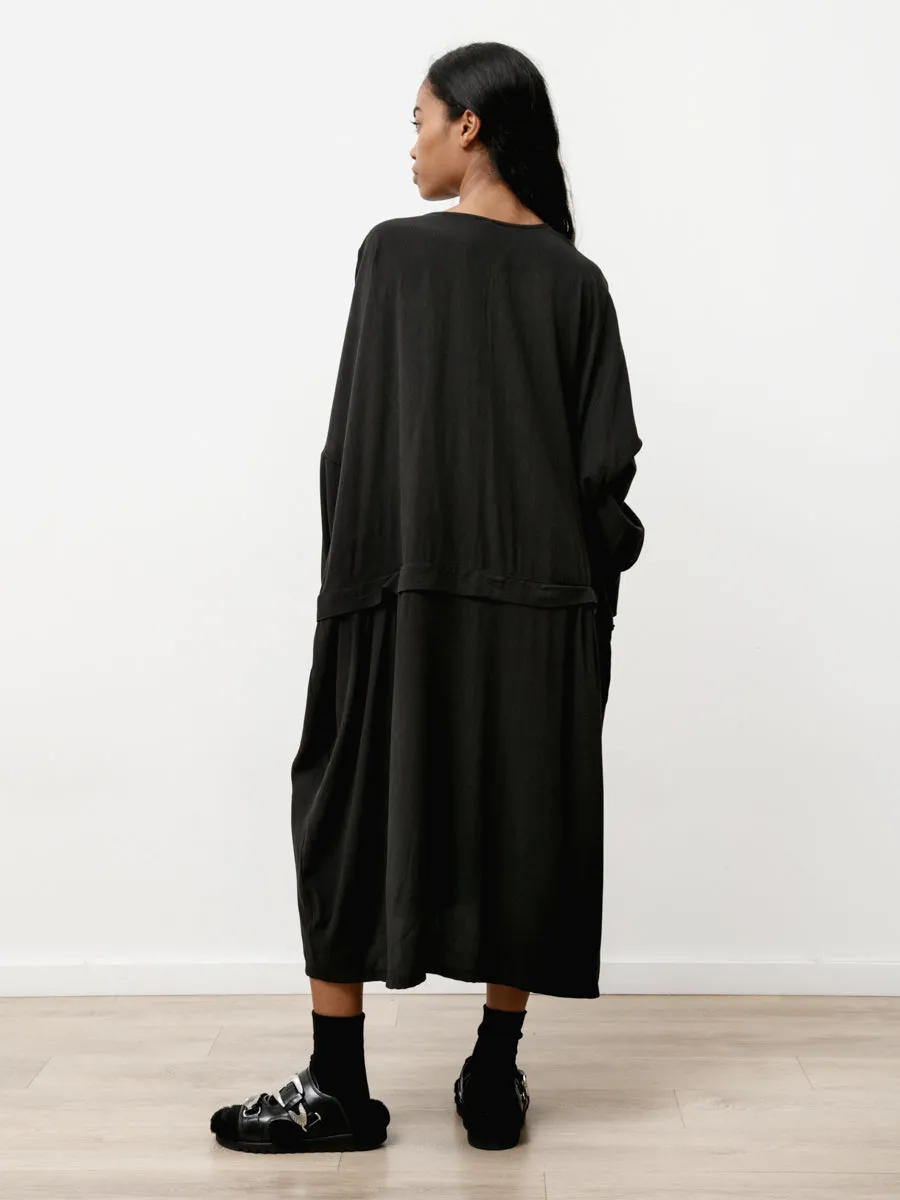 kise II dress - textured tencel black