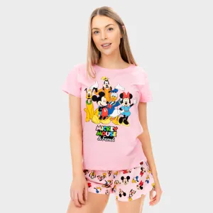 Ladies Mickey Mouse and Friends Short Pajamas