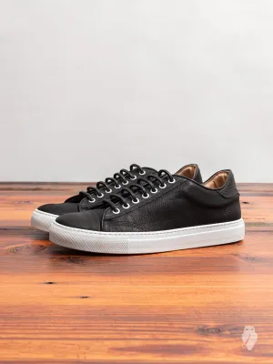 Leather Low-Top Sneaker in Black