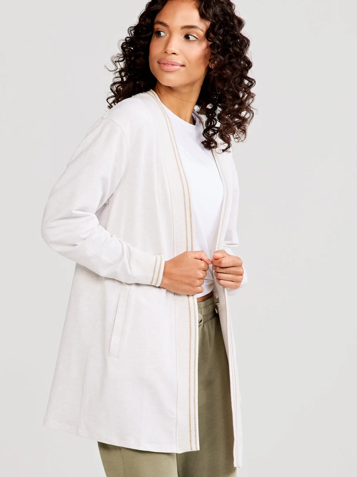 Letterman French Terry Cardigan