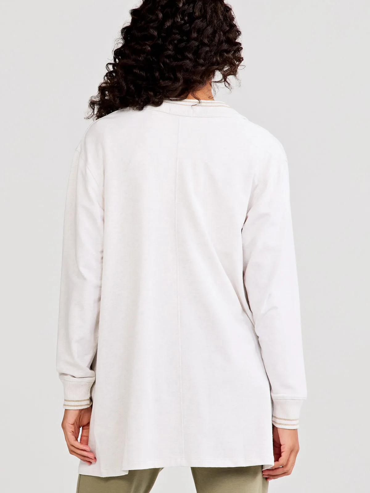 Letterman French Terry Cardigan