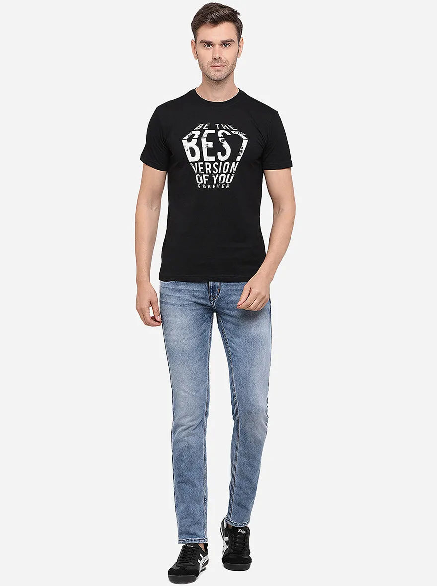 Light Blue Washed Slim Fit Jeans | Greenfibre