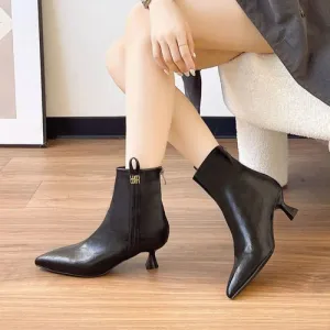 'Lola' Kitten Heels Ankle Boots