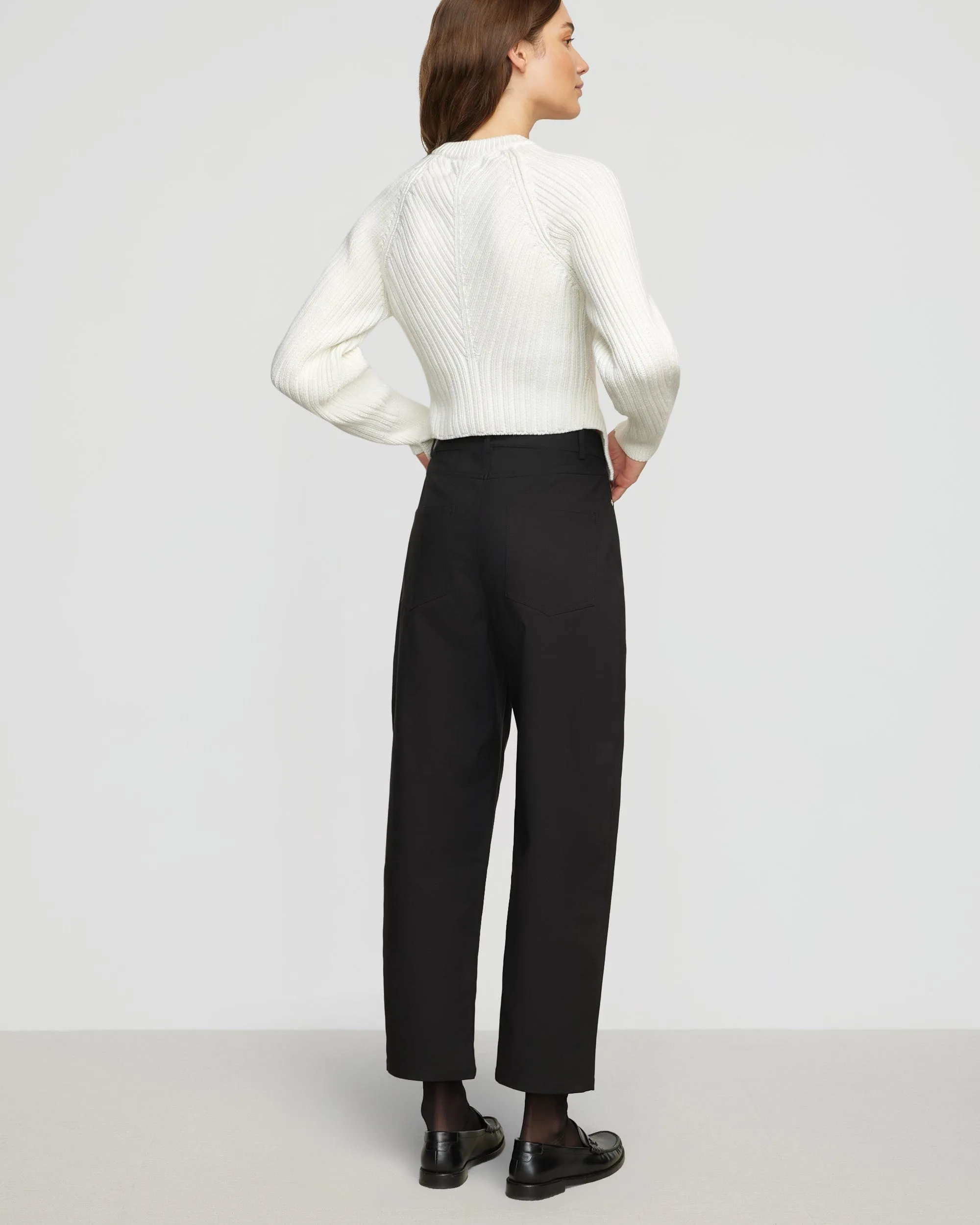 Lucy Pintuck Barrel-Leg Pant
