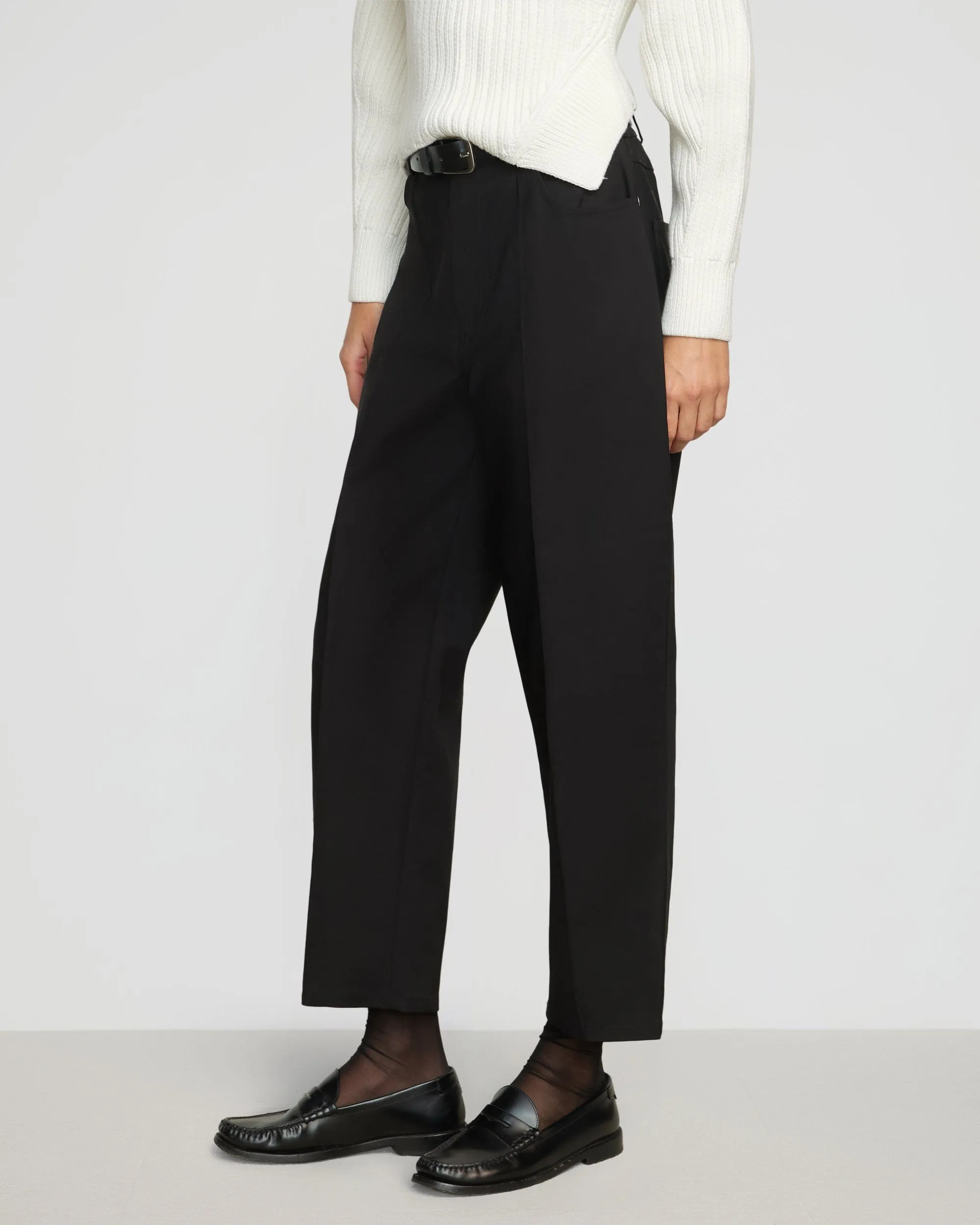 Lucy Pintuck Barrel-Leg Pant