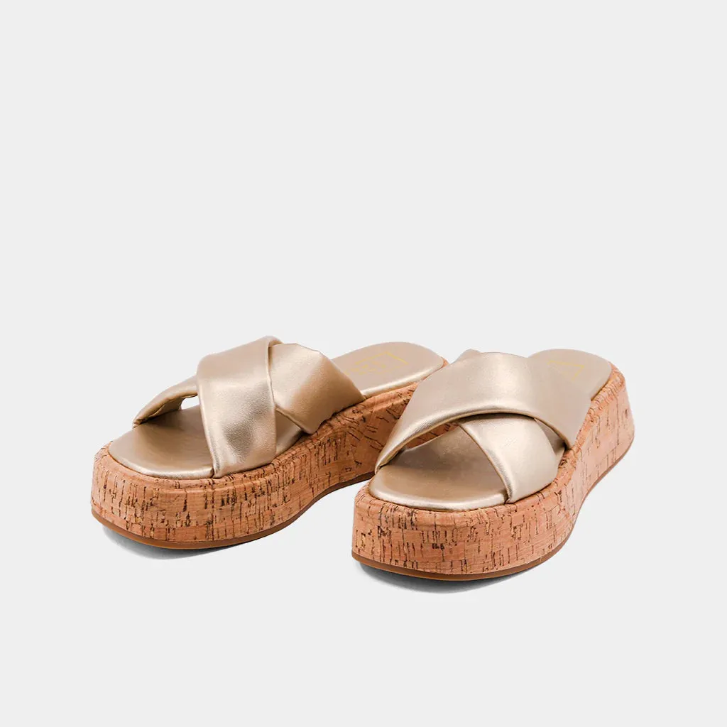 Lydia Sandals in Gold