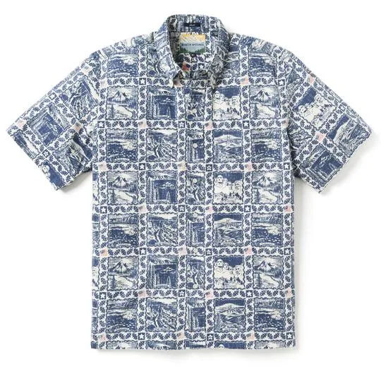 M480612519 Reyn Spooner Summer Commemorative Button Front Shirt