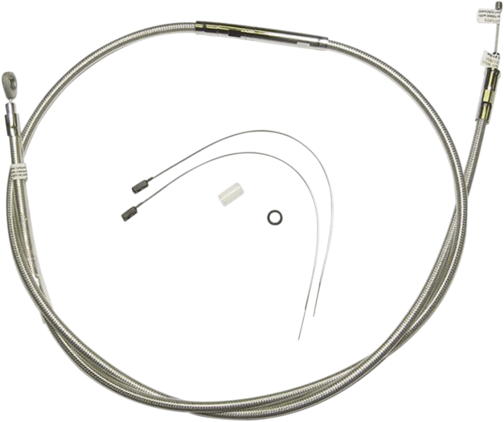 Magnum 52128HE Polished Stainless Steel High Efficiency Braided Clutch Cable - 70 11/16in.