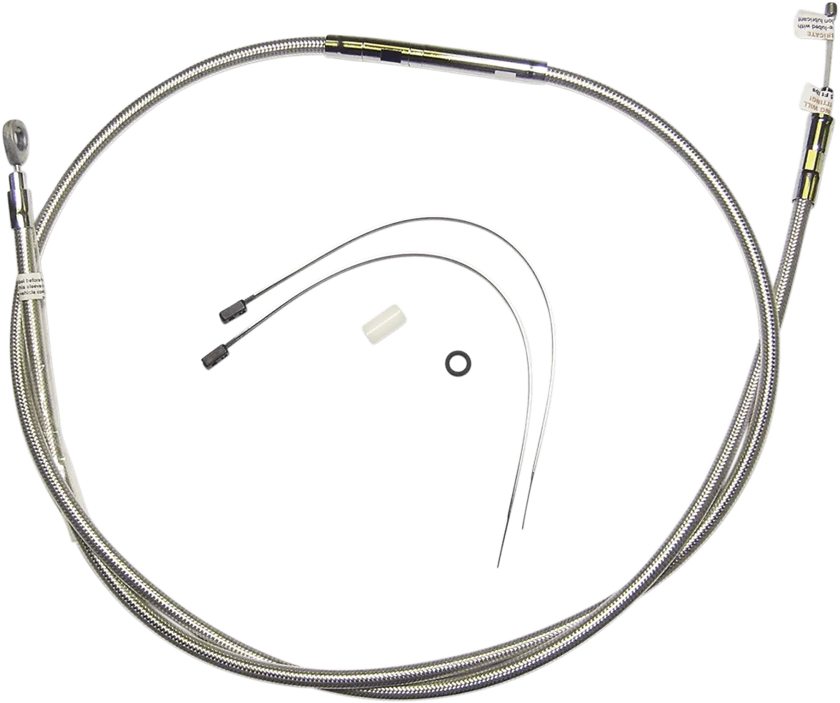 Magnum 52128HE Polished Stainless Steel High Efficiency Braided Clutch Cable - 70 11/16in.