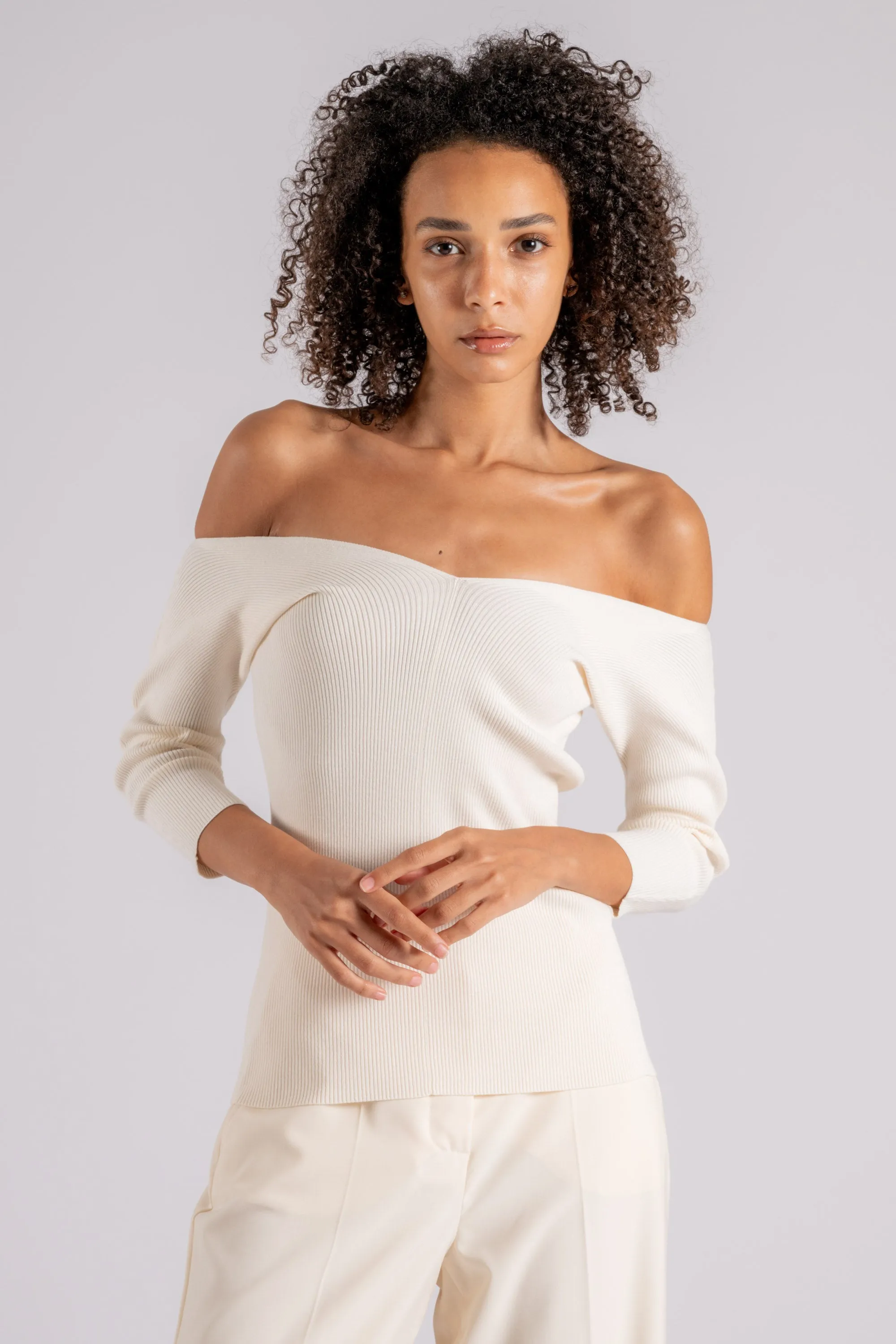 Max Mara Weekend Maglia Beige in Viscosa/Poliestere